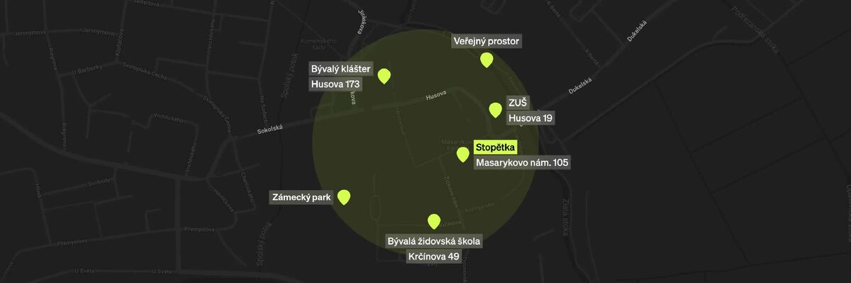 Mapa festivalových míst v Třeboni
